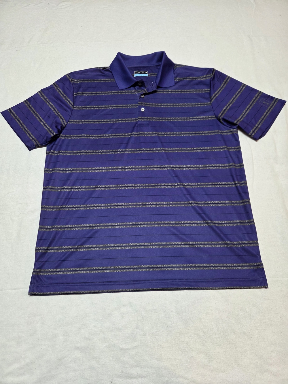 PGA Tour Men’s Purple Striped Performance Polo Size XL